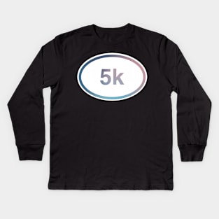 5k Running Race Distance Kids Long Sleeve T-Shirt